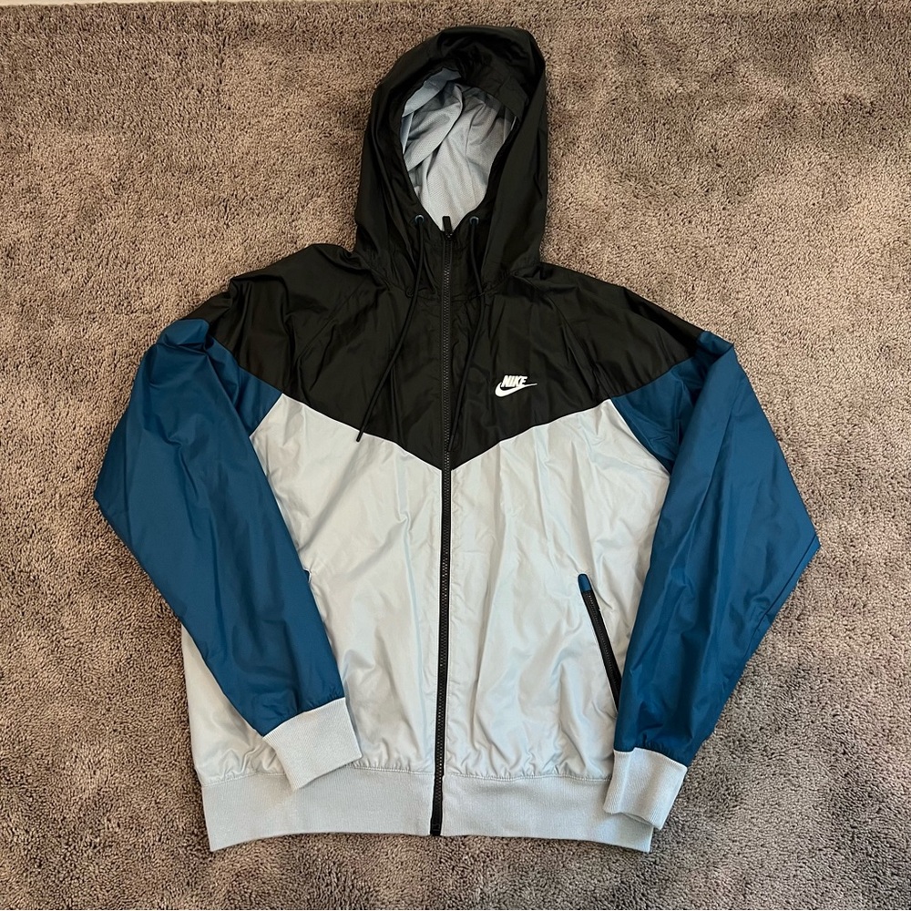Nike Windbreaker Black and Blue Jacket